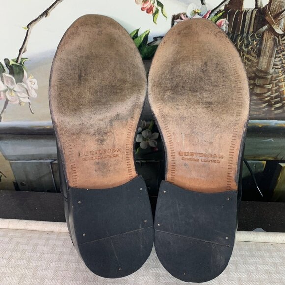 Mens Bostonian Genuine Leather Oxford Dress Shoes 9.5 M Black - Picture 7 of 9